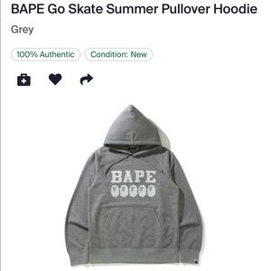 BAPE Go Skate Summer Pullover Hoodie
